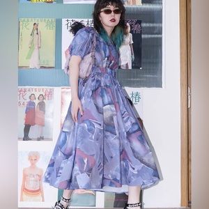Y2K Vintage Style Midi Dress